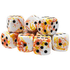 Chessex Brush 16mm D6 Dice  12 count