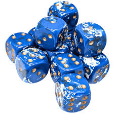 Chessex Brush 16mm D6 Dice  12 count