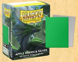 Dragon Shield Matte Dual Apple Green and Silver 100ct