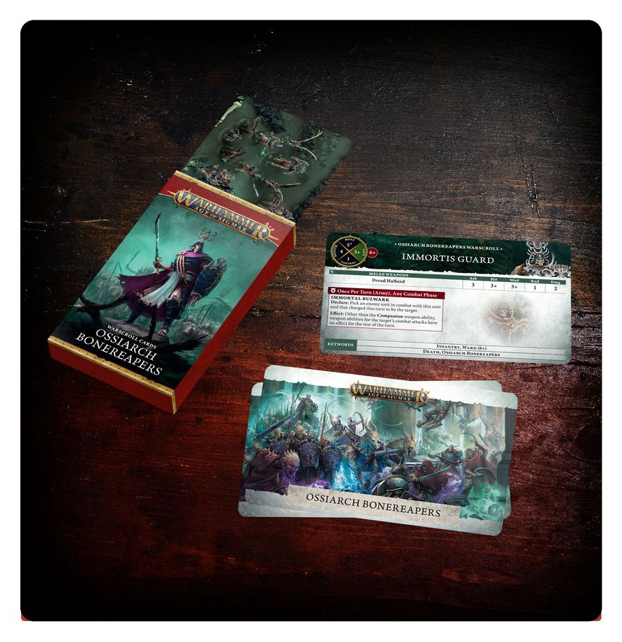 Age of Sigmar Ossiarch Bonereapers Warscroll Cards 4th Edition