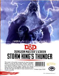 D&D Storm King's Thunder Dungeon Master Screen