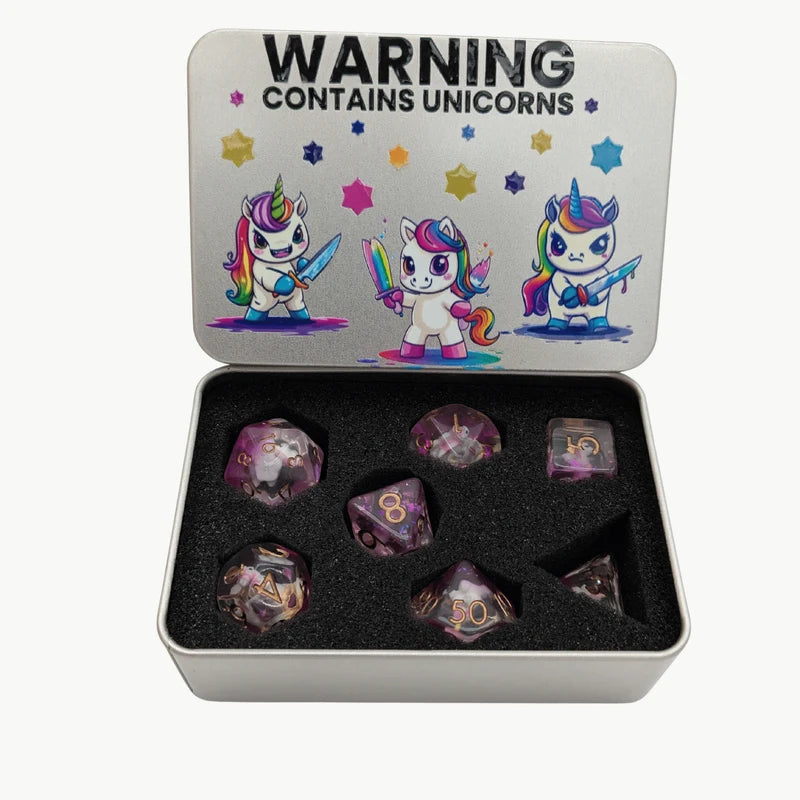 Mystery Dice Goblin Unicorn Dice Tin
