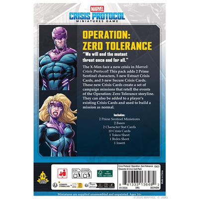 Marvel Crisis Protocol Operation Zero Tolerance Character & Crisis Card Pack