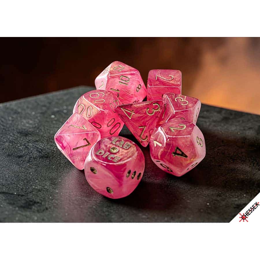 7CT LAB DICE (SERIES 10): SHIMMER IGNIS WITH GOLD