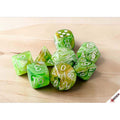 7CT LAB DICE (SERIES 10): MARBLE SOUR GREEN WITH WHITE