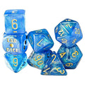 7CT LAB DICE (SERIES 10): SHIMMER AQUEOUS WITH GOLD