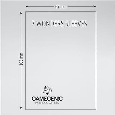 Gamgenic Matte Board Game Sleeves 7 Wonders 67x103 80ct
