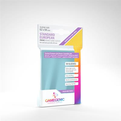 Gamegenic Prime Board Game Sleeves Standard European (62 x 94 mm) 50ct