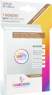 Gamgenic Matte Board Game Sleeves 7 Wonders 67x103 80ct