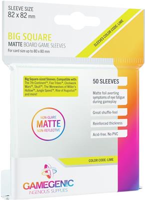 Gamegenic Matte Board Game Sleeves Big Square 82X82 50ct