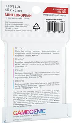 Gamegenic Matte Board Game sleeves 46x71 50ct