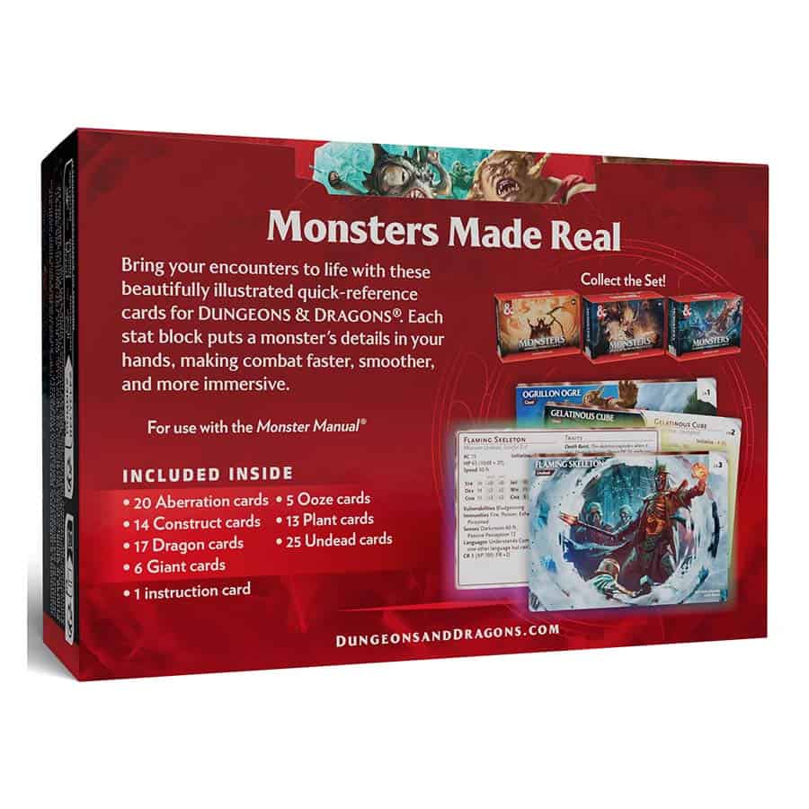 DUNGEONS AND DRAGONS REFERENCE CARDS: MONSTERS (FEARSOME AND FEROCIOUS)